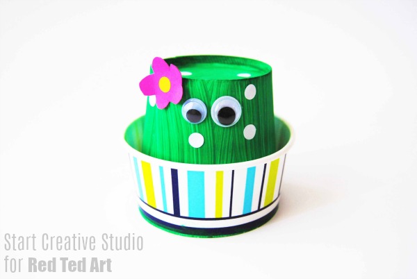 Paper Cup Cactus Craft - Easy Paper Crafts for Kids