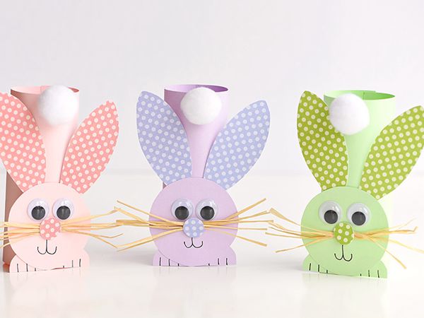 Paper Roll Bunnies - Easy Paper Crafts for Kids