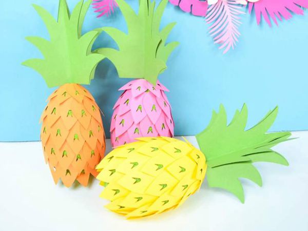 Pineapple Party Decorations - Easy Paper Crafts for Kids