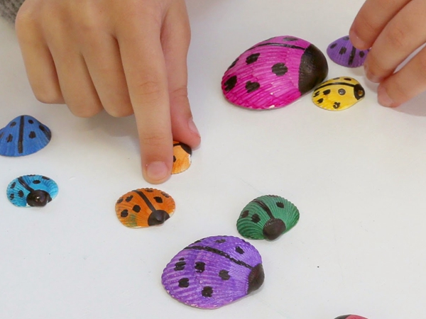 Seashell Ladybug - Easy Seashell Crafts for Kids