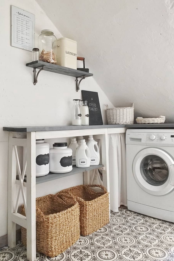 Clever Laundry Room Shelving Ideas fo Small Space