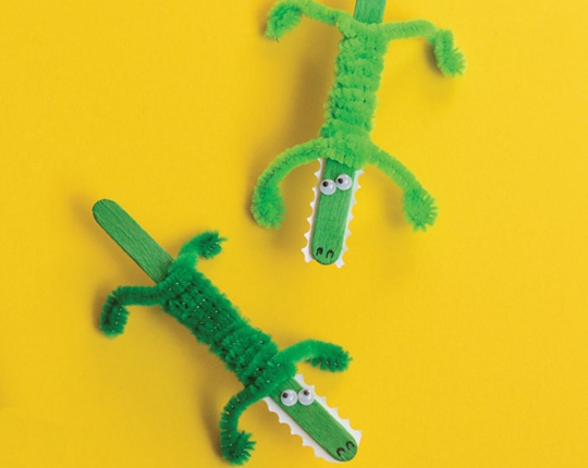 Craft Stick Crocodile Craft - Easy Popsicle Crafts for Kids