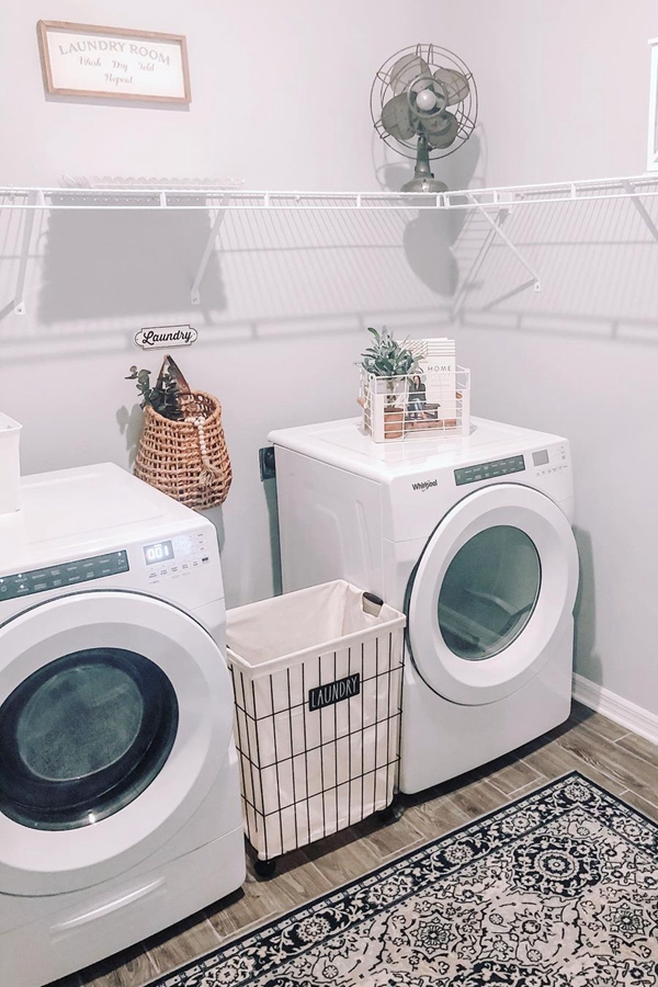 Easy Wire Laundry Shelves - Clever Laundry Room Shelving Ideas fo Small Space