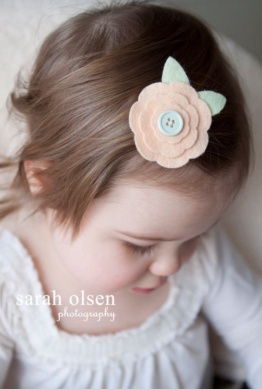 Felt Flower Daisy Hair Clip - Cute Hair Clip for Kids