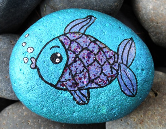 Fish Painted Rocks - Easy Popsicle Crafts for Kids