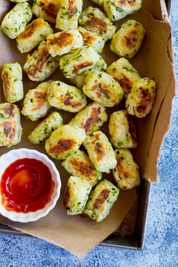 Four Ingredient Zucchini Tater Tots - Snack Recipes for Kids