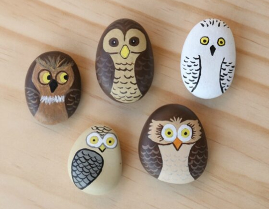 Owl Painted Rocks - Easy Popsicle Crafts for Kids