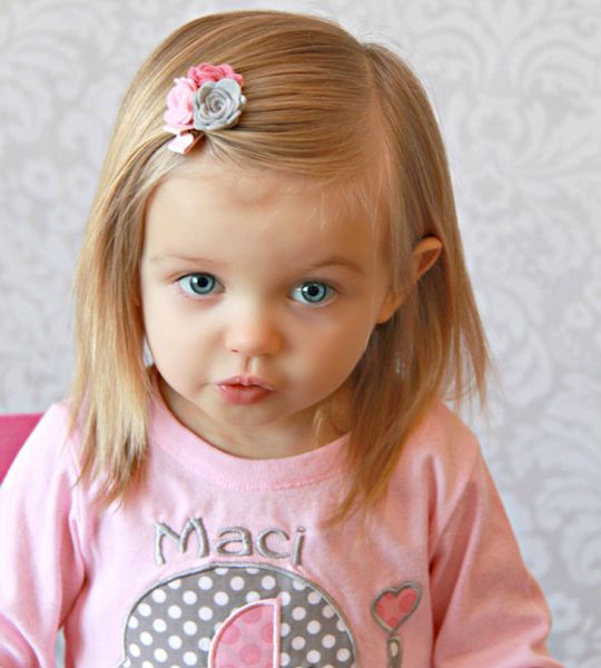 Pink Grey Felt Trio Hair Clip - Cute Hair Clip for Kids