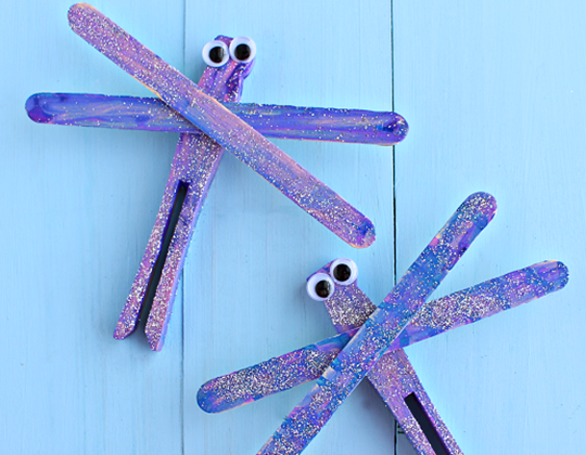 Popsicle Stick Dragonfly Craft - Easy Popsicle Crafts for Kids