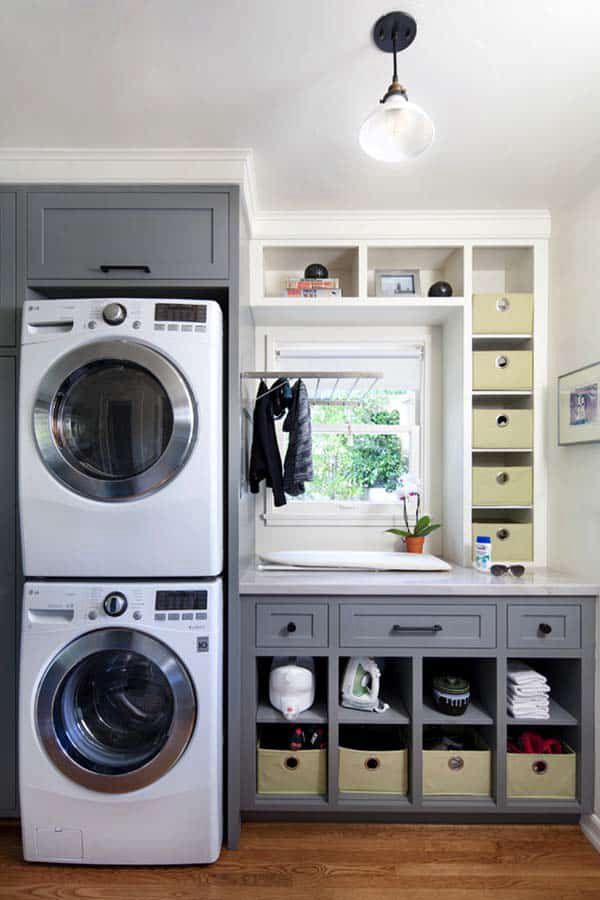 Small Laundry Room Design - Clever Laundry Room Shelving Ideas fo Small Space