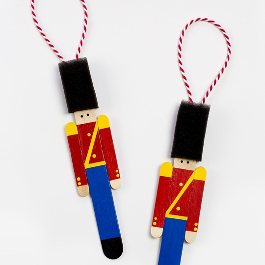 Toy Soldier Christmas Ornaments - Easy Popsicle Crafts for Kids