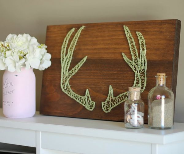 DIY Antler String Art - String Art Ideas