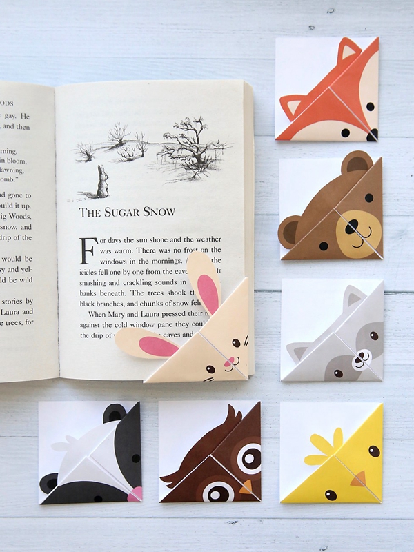 DIY Woodland Animal Bookmarks - Toilet Paper Roll Crafts