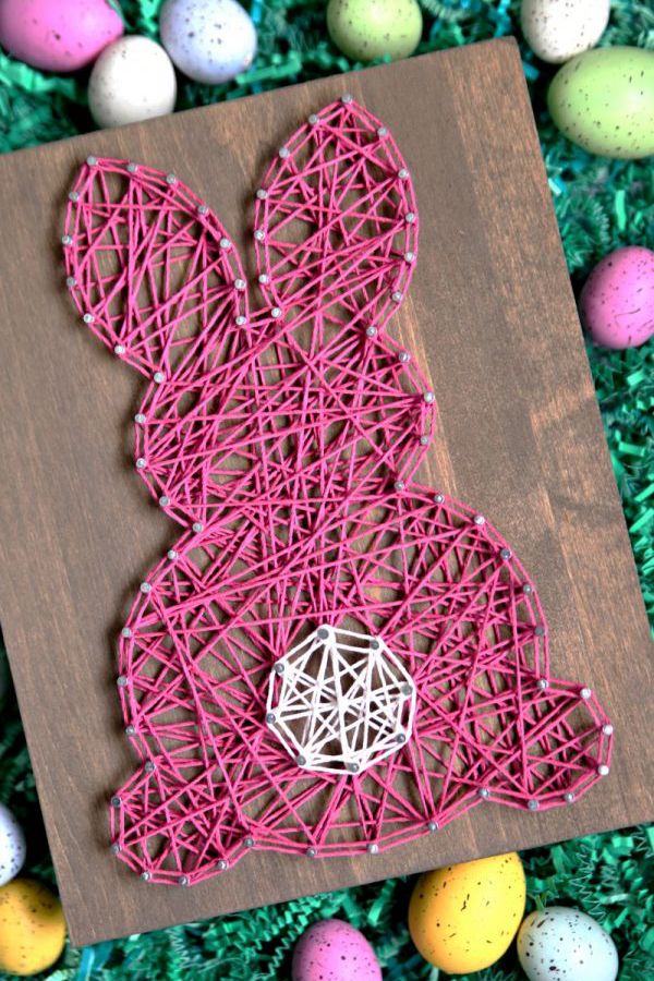 Easter Bunny String Art - String Art Ideas