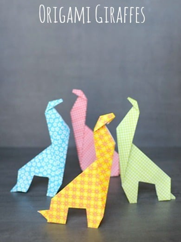 Easy Origami Giraffes - Toilet Paper Roll Crafts