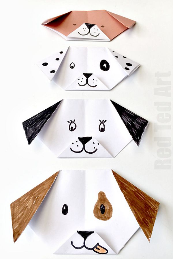 Easy Origami Puppy Dog - Toilet Paper Roll Crafts