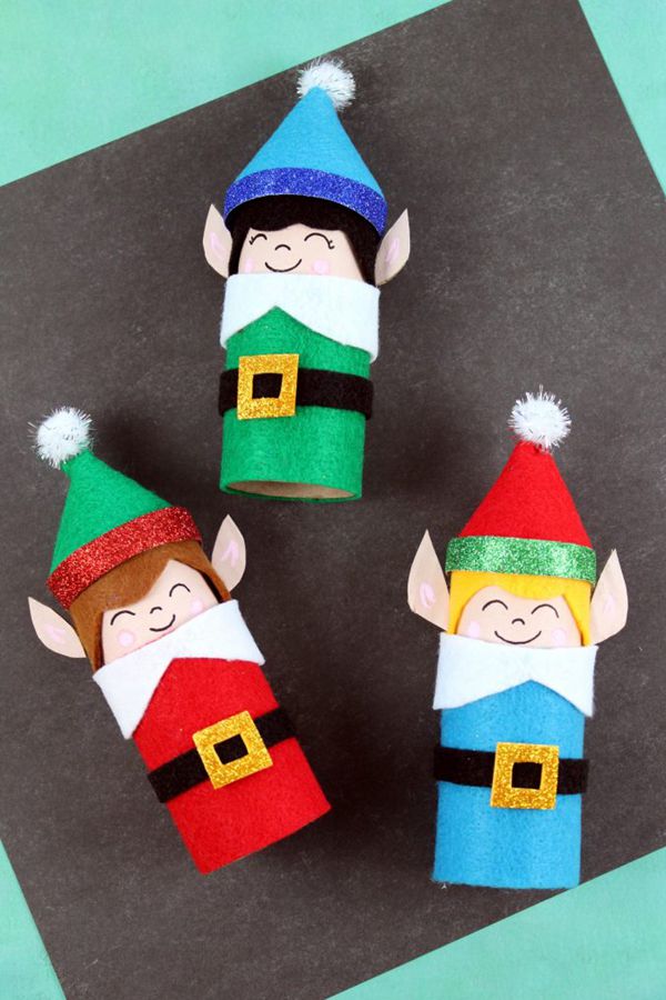 Elf Christmas Decoration Toilet Roll - Toilet Paper Roll Crafts