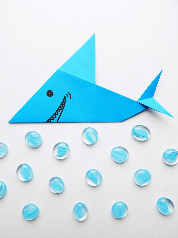 Origami Shark - Toilet Paper Roll Crafts