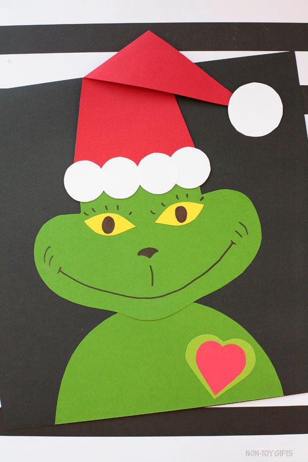 Child's craft of Grinch's heart