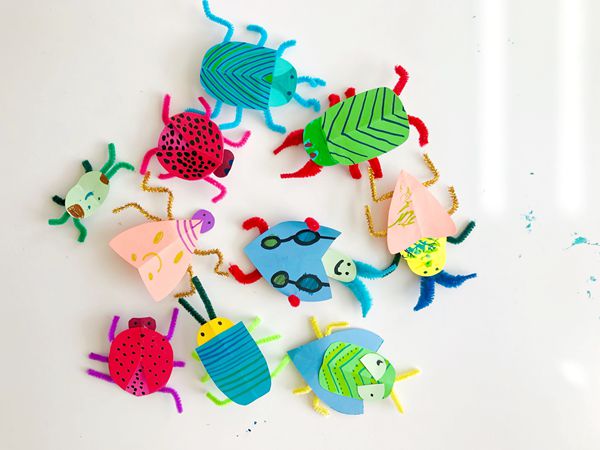 DIY Paper Bug Kid Craft - Easy Paper Crafts for Kids
