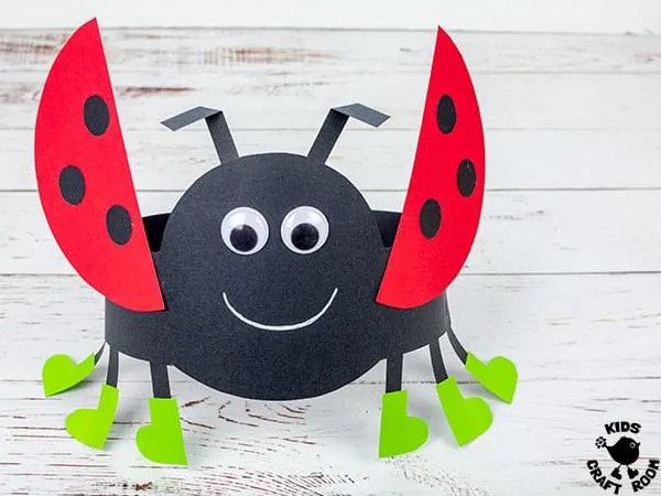 Ladybug Hats - Easy Paper Crafts for Kids