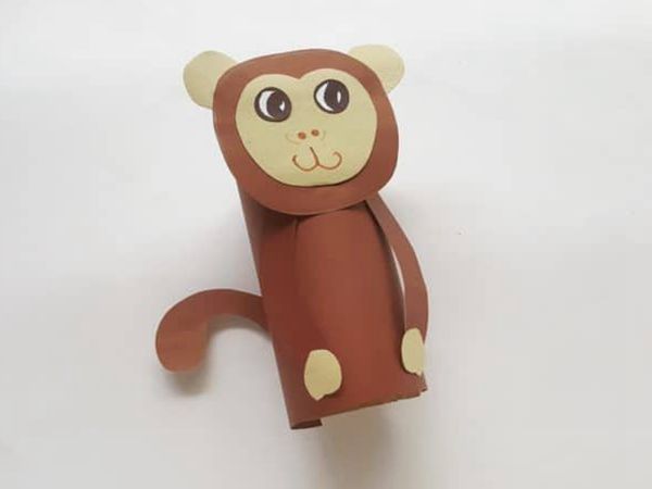 Monkey Paper Tube Craft - Easy Paper Crafts for Kids