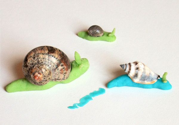 Playdough Shell Animals - Easy Seashell Crafts for Kids