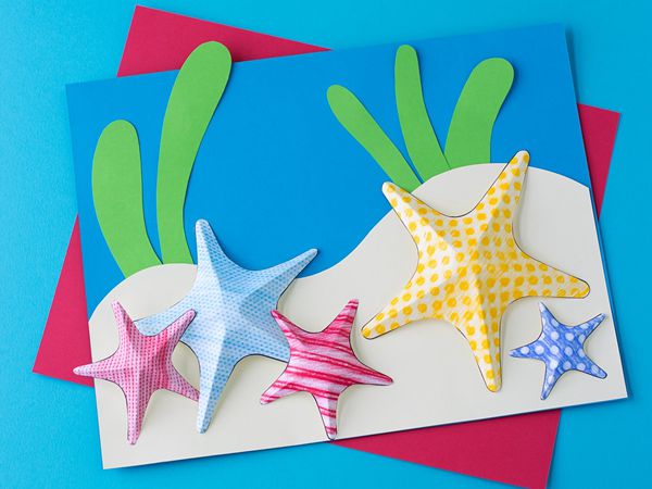 Starfish Texture Art - Easy Paper Crafts for Kids